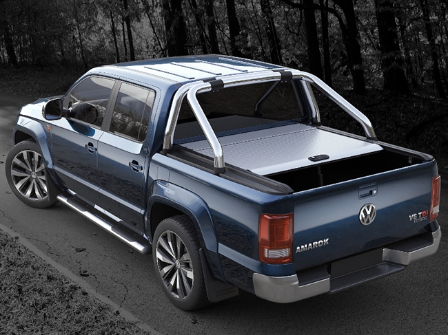 Roll cover sølv Mountain Top fra RealTruck til VW Amarok Canyon D/C Årgang 2010-